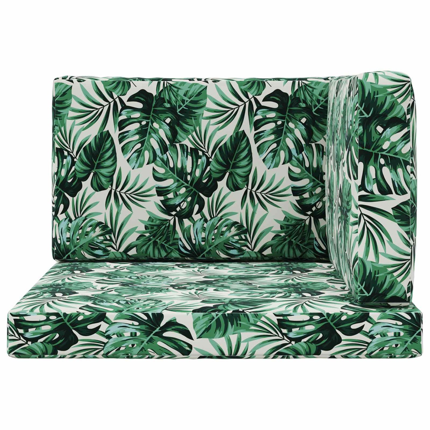 Udendørs Sofa Pude 3 pcs Bladmønster Polyester
