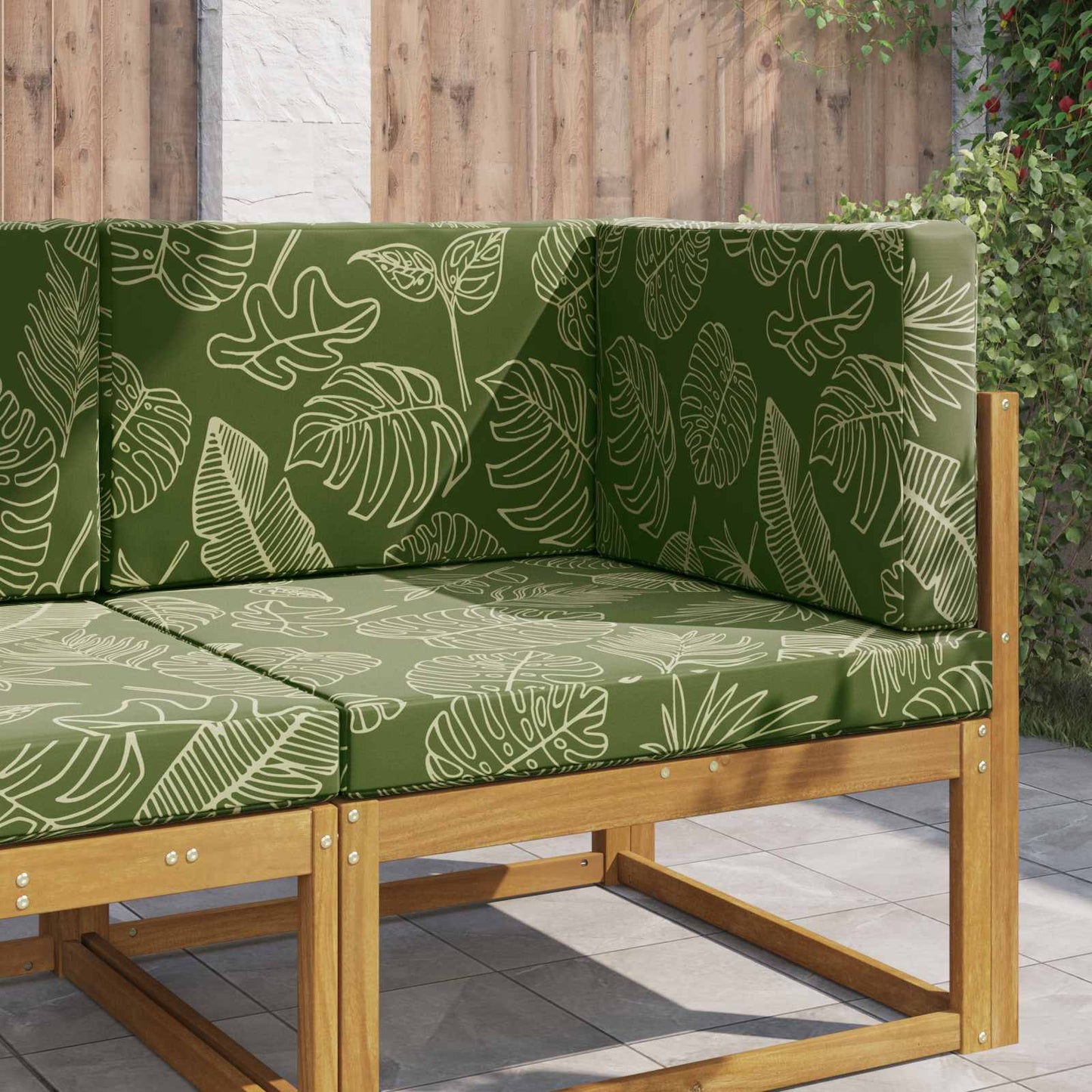 Udendørs Sofa Pude 3 pcs Bladdesign Polyester