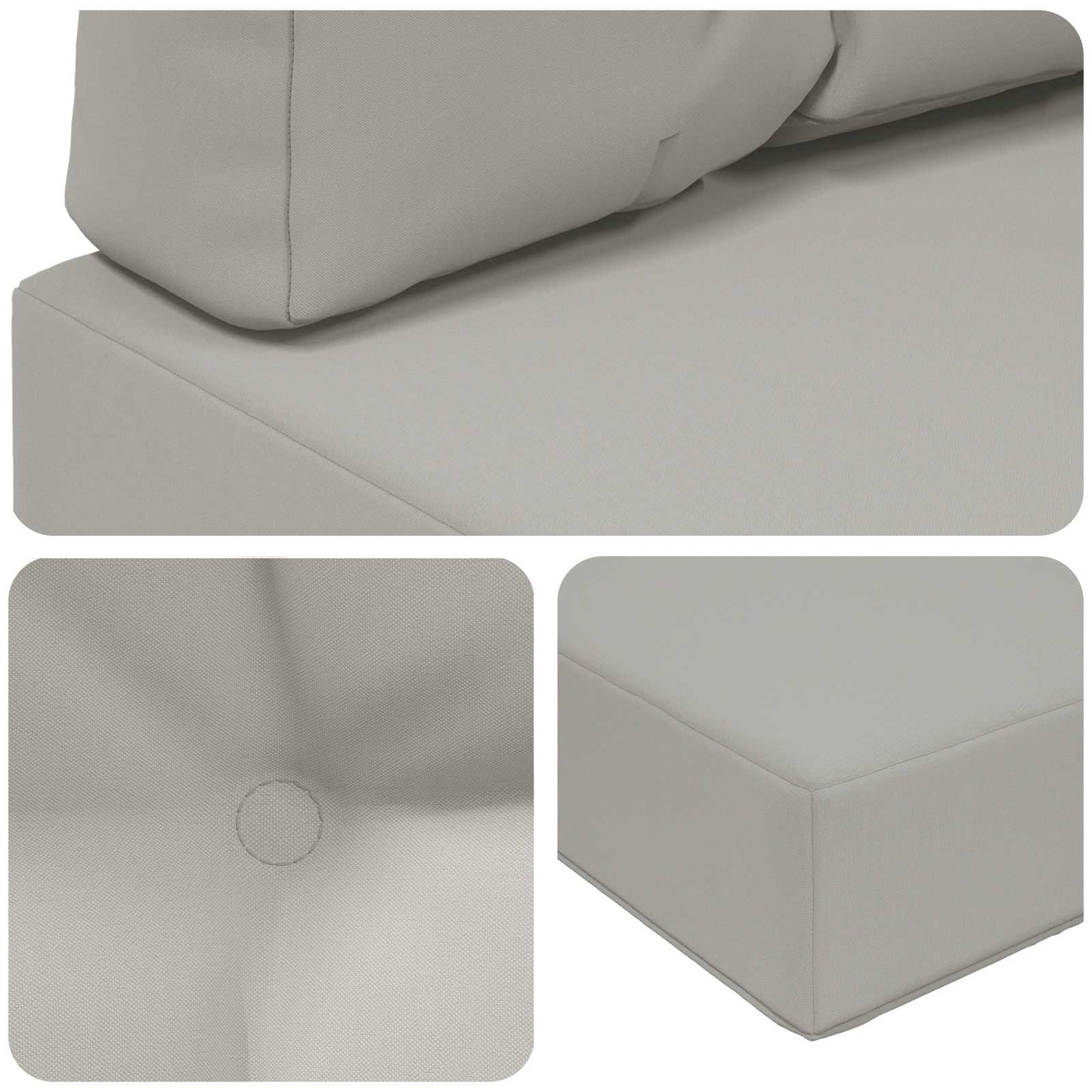 Udendørs Sofa Pude 3 pcs Grå Polyester