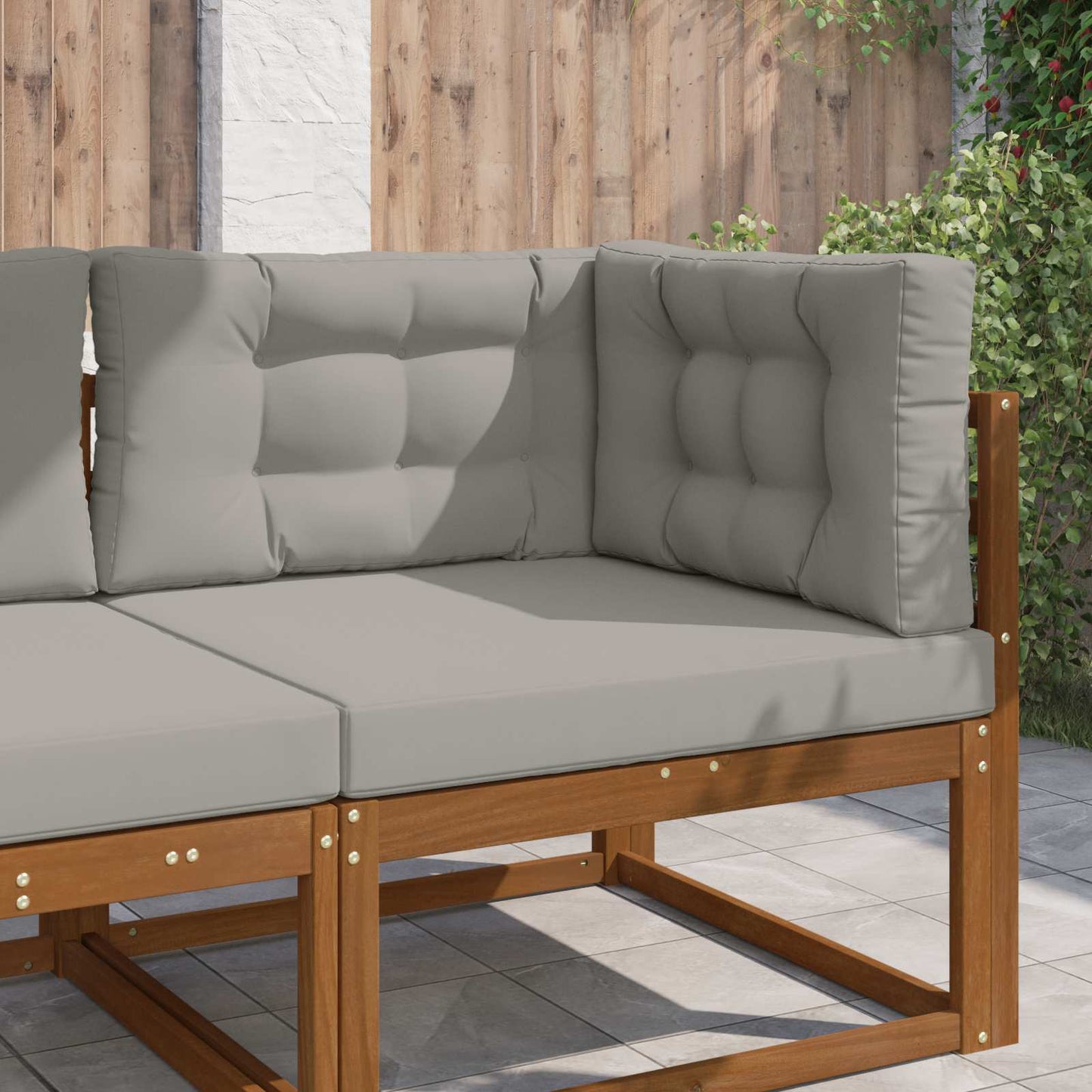 Udendørs Sofa Pude 3 pcs Grå Polyester