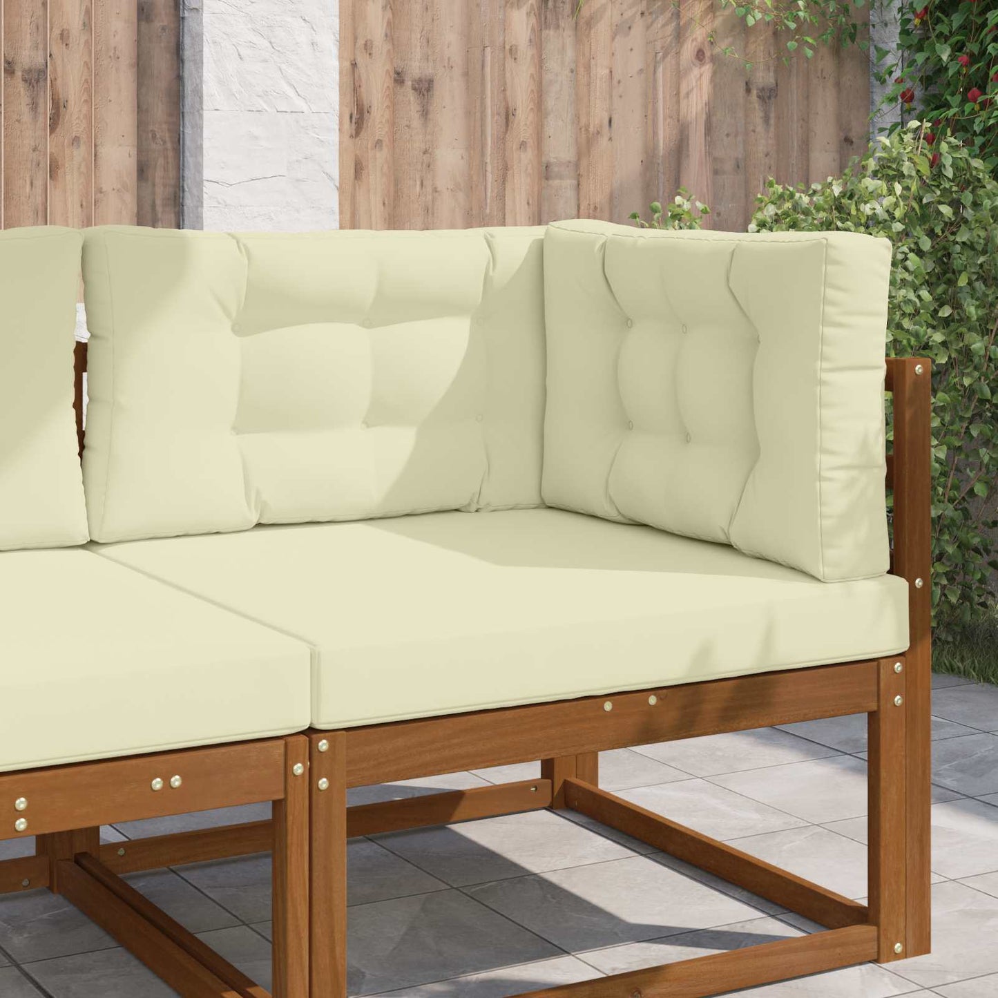 Udendørs Sofa Pude 3 pcs Creme Polyester