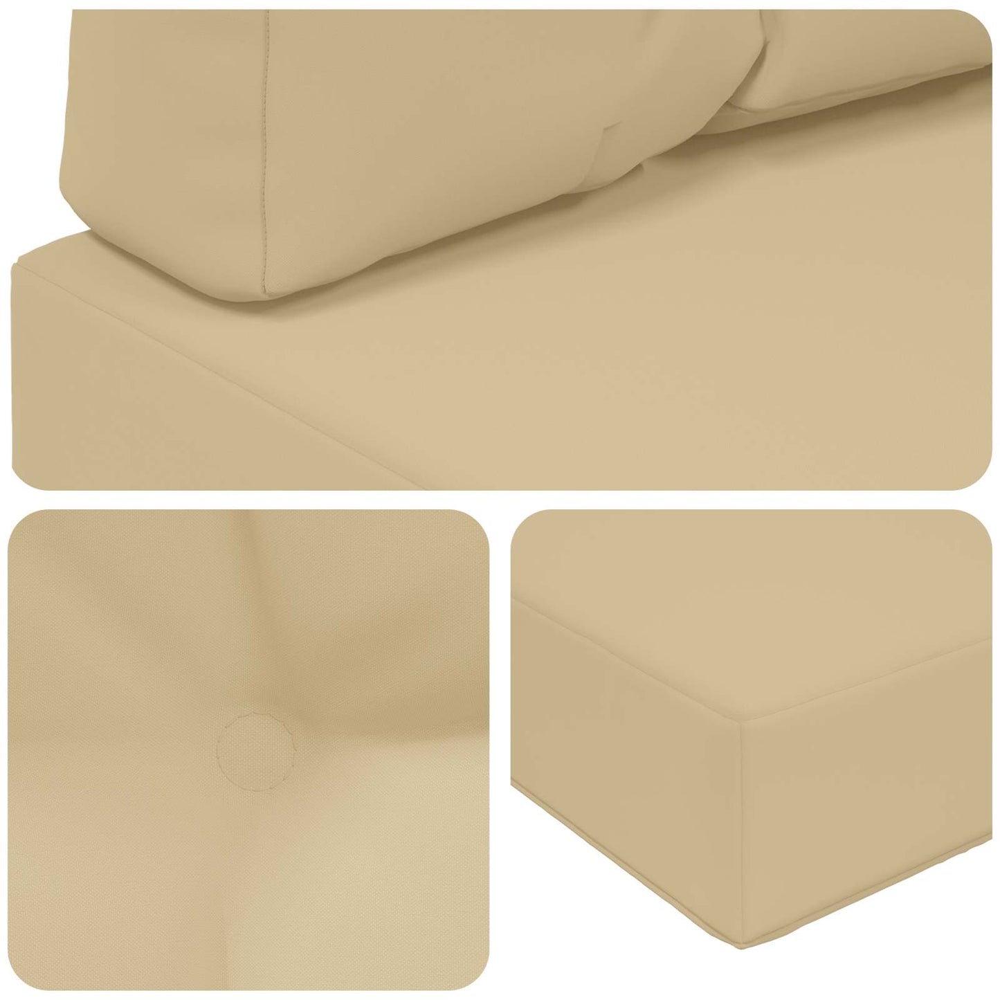 Udendørs Sofa Pude 3 pcs Beige Polyester