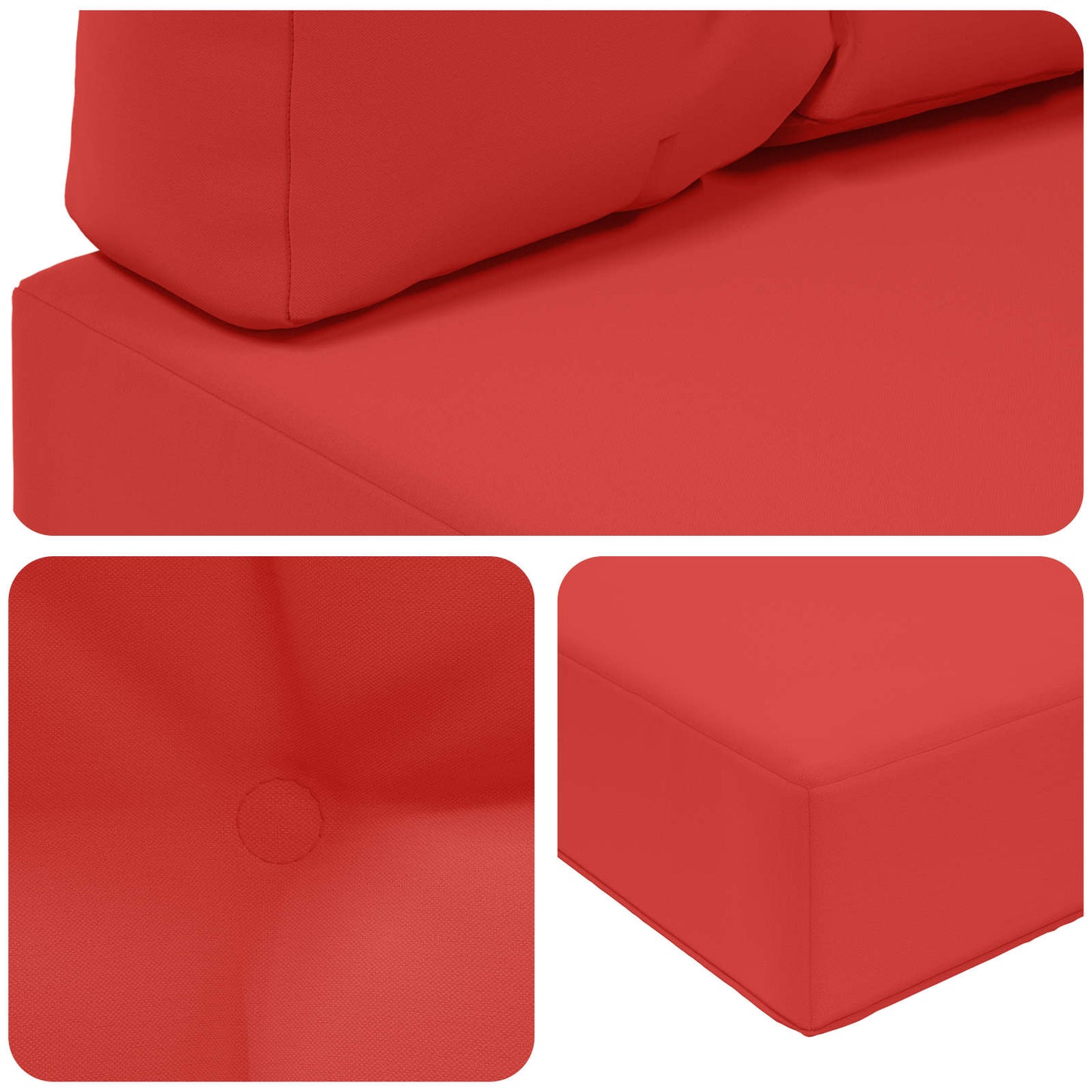 Udendørs Sofa Pude 3 pcs Rød Polyester