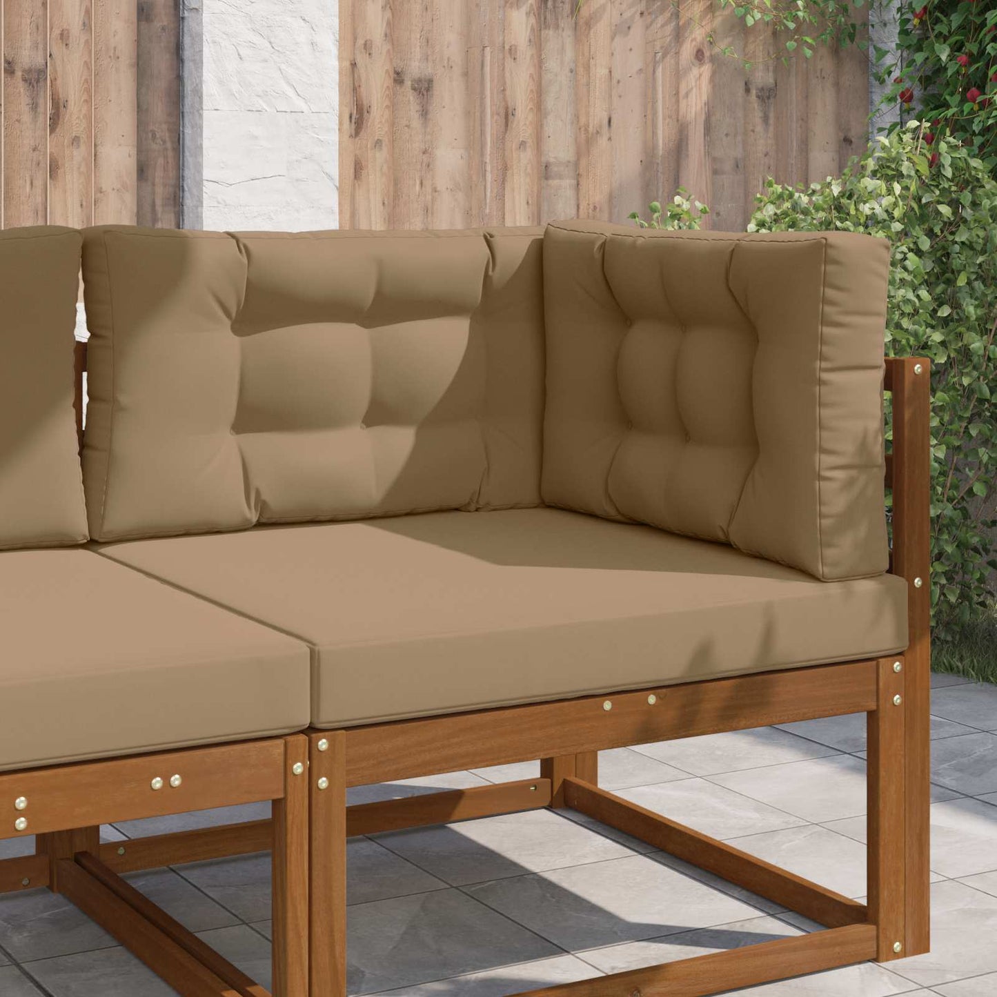 Udendørs Sofa Pude 3 pcs Gråbrun Polyester