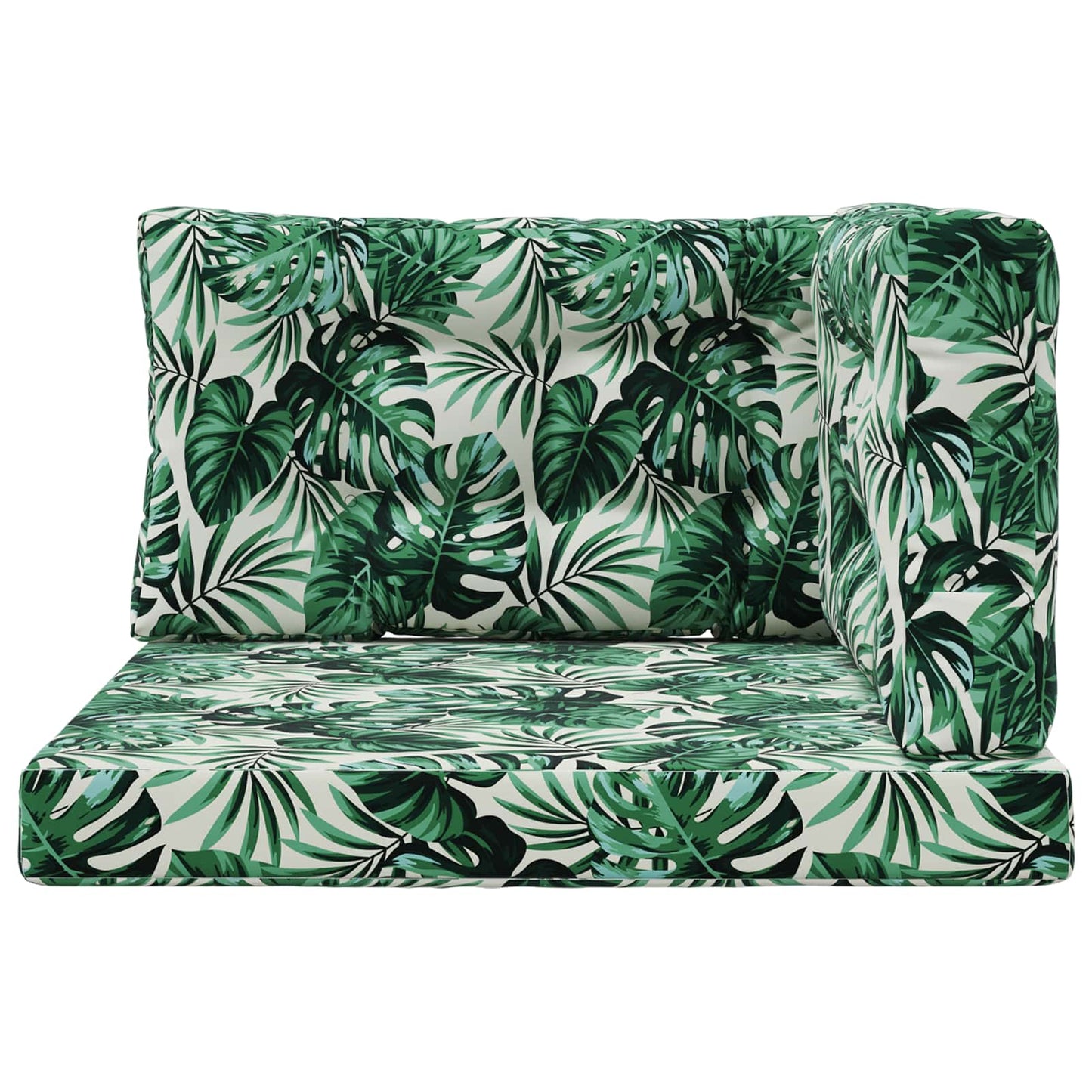 Udendørs Sofa Pude 3 pcs Bladmønster Polyester