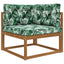 Udendørs Sofa Pude 3 pcs Bladmønster Polyester