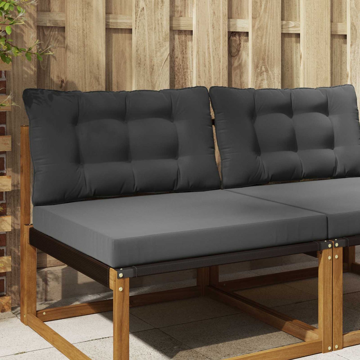 Udendørs Sofa Pude Polyester Antracit 80 x 68,5 x 8 cm