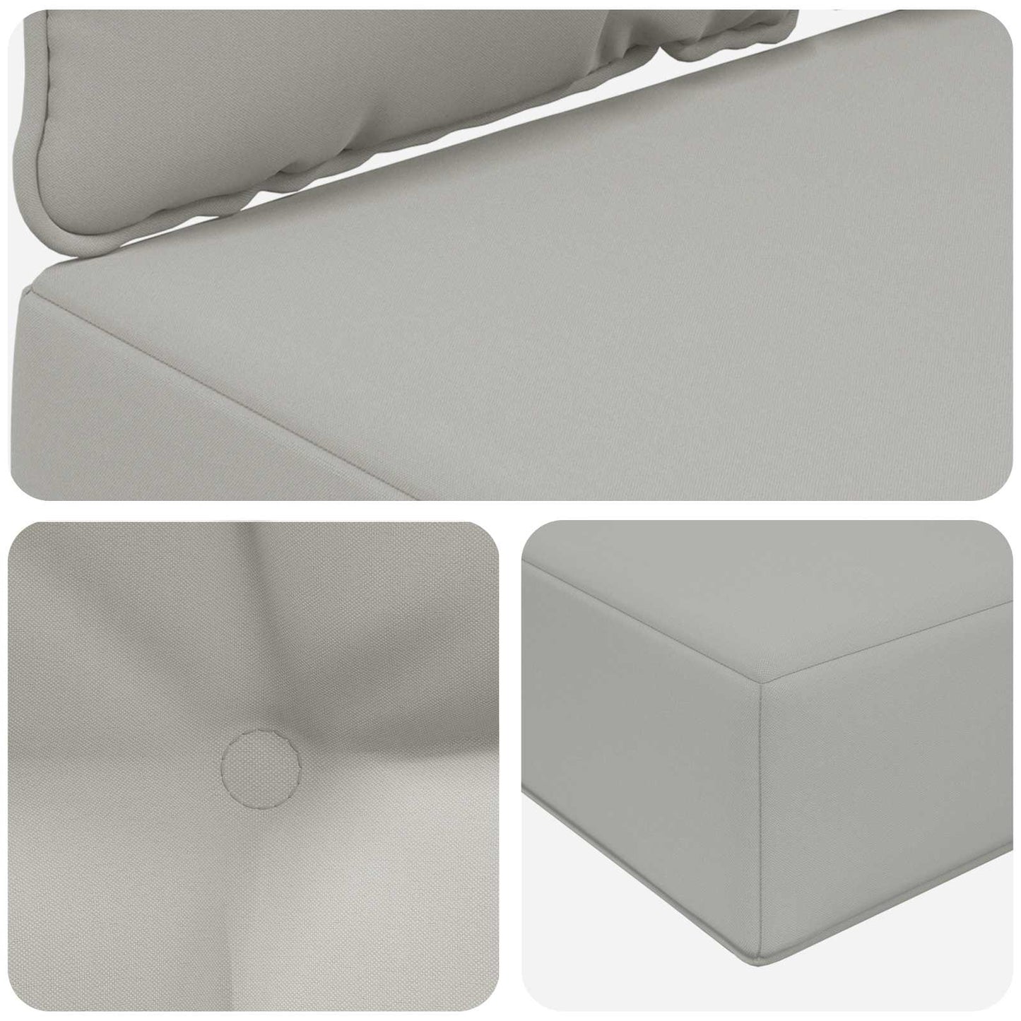 Udendørs Sofa Pude Polyester Grå 80 x 68,5 x 8 cm