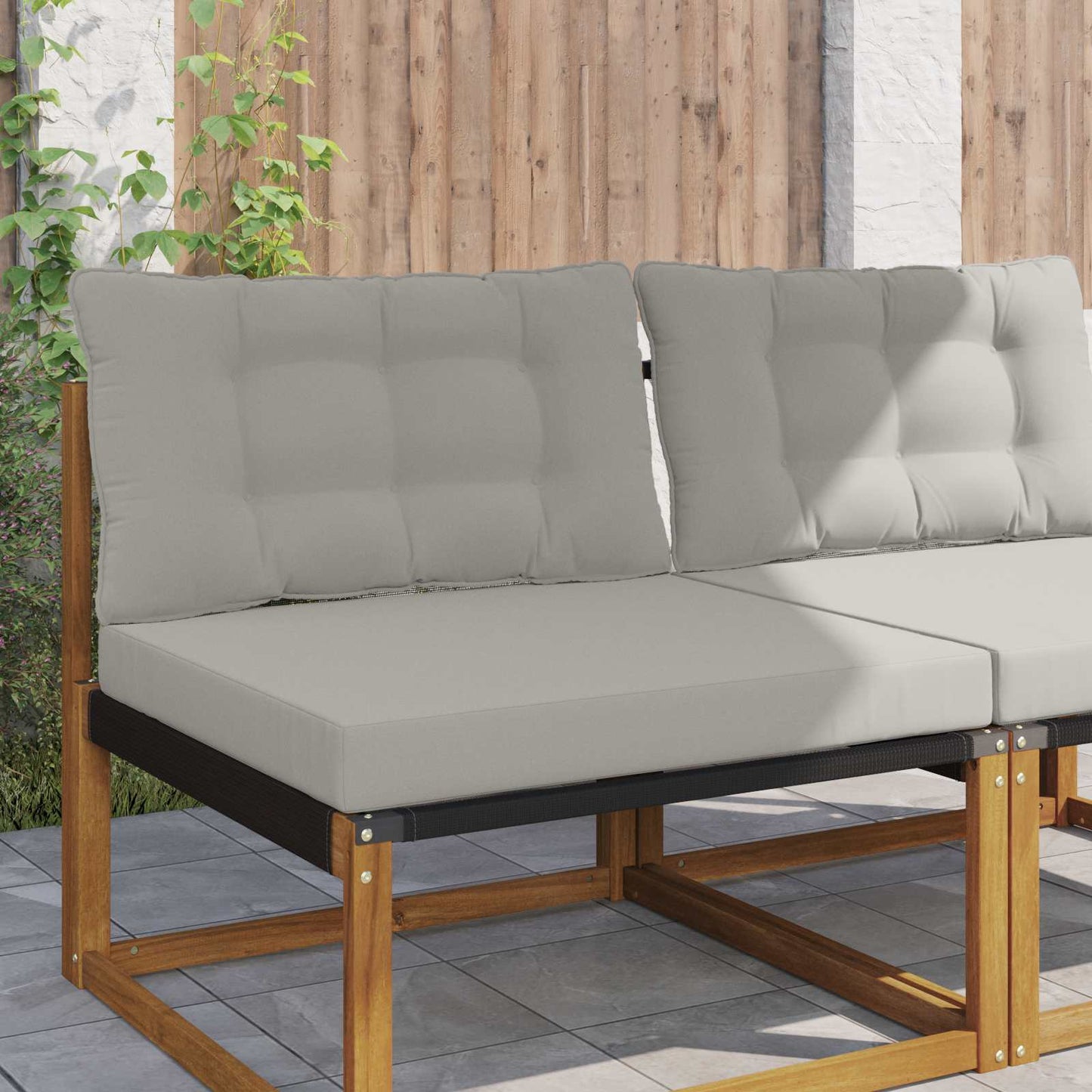 Udendørs Sofa Pude Polyester Grå 80 x 68,5 x 8 cm