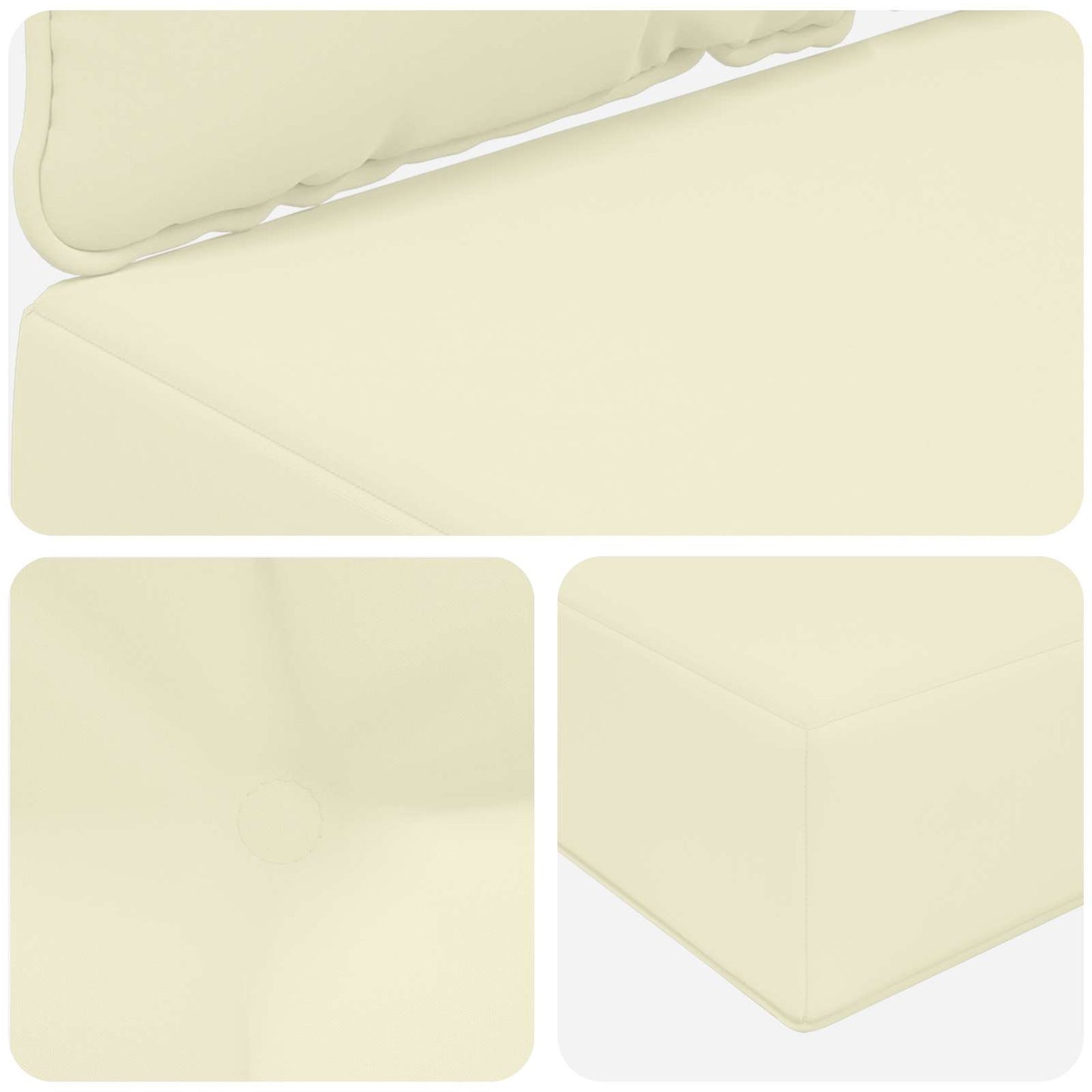 Udendørs Sofa Pude Polyester Creme 80 x 68,5 x 8 cm