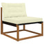 Udendørs Sofa Pude Polyester Creme 80 x 68,5 x 8 cm