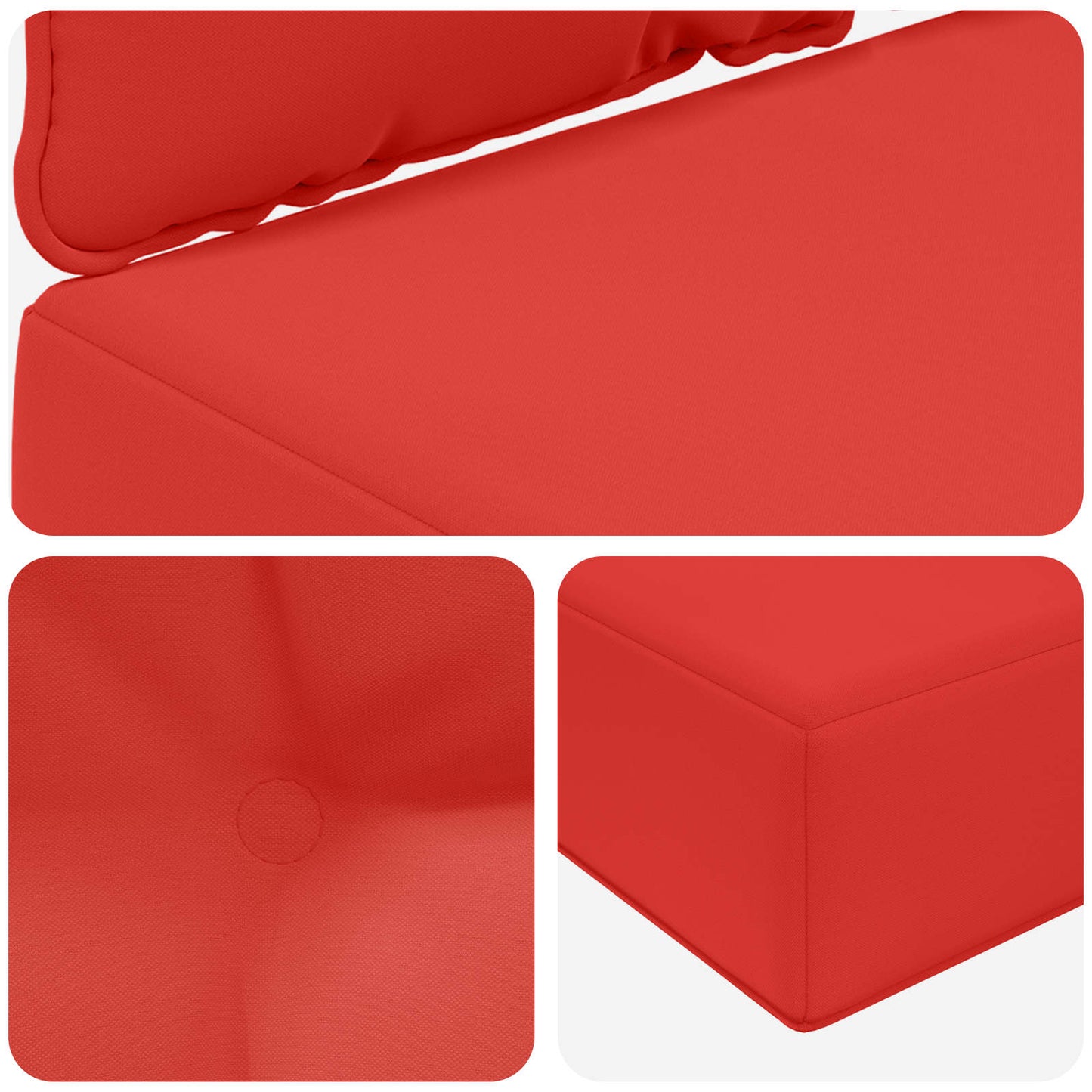 Udendørs Sofa Pude Polyester Rød 80 x 68,5 x 8 cm