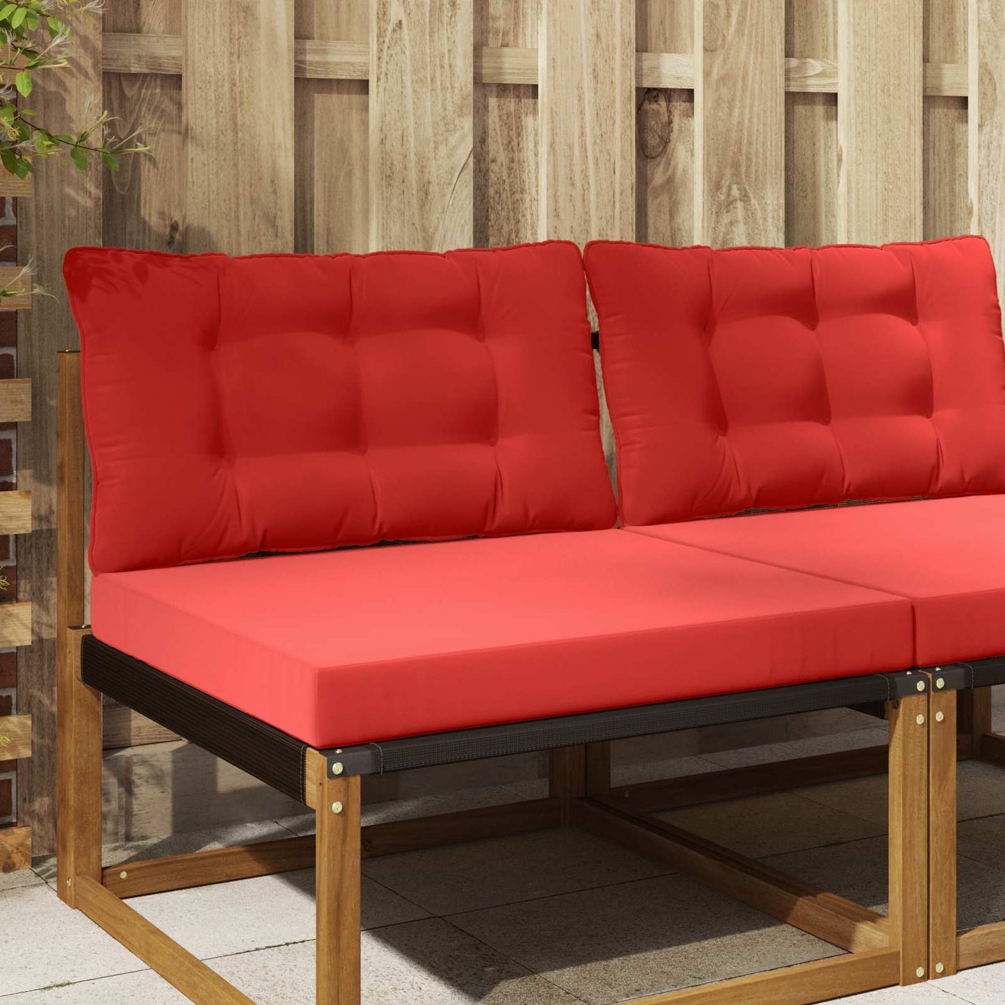 Udendørs Sofa Pude Polyester Rød 80 x 68,5 x 8 cm
