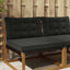 Udendørs Sofa Pude Polyester Sort 80 x 68,5 x 8 cm