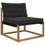 Udendørs Sofa Pude Polyester Sort 80 x 68,5 x 8 cm