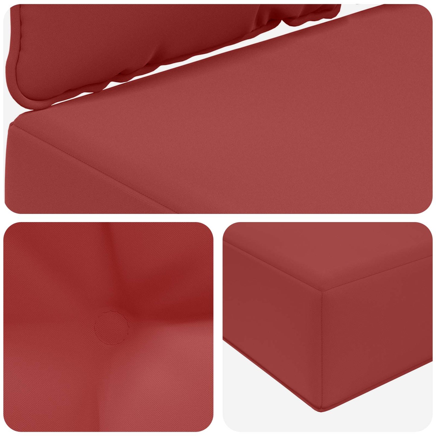 Udendørs Sofa Pude Polyester Vinrød 80 x 68,5 x 8 cm