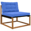 Udendørs Sofa Pude Polyester Kongelig blå 80 x 68,5 x 8 cm
