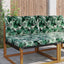 Udendørs Sofa Pude Polyester Bladmønster 80 x 68,5 x 8 cm