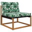 Udendørs Sofa Pude Polyester Bladmønster 80 x 68,5 x 8 cm