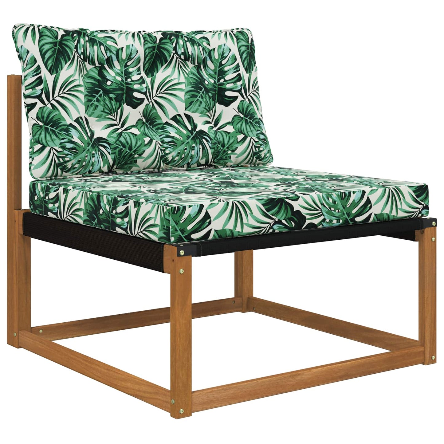 Udendørs Sofa Pude Polyester Bladmønster 80 x 68,5 x 8 cm