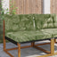 Udendørs Sofa Pude Polyester Bladdesign 80 x 68,5 x 8 cm