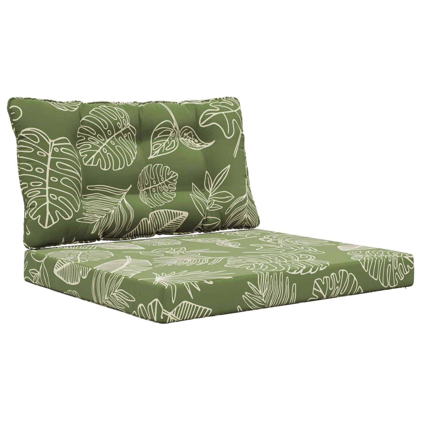 Udendørs Sofa Pude Polyester Bladdesign 80 x 68,5 x 8 cm