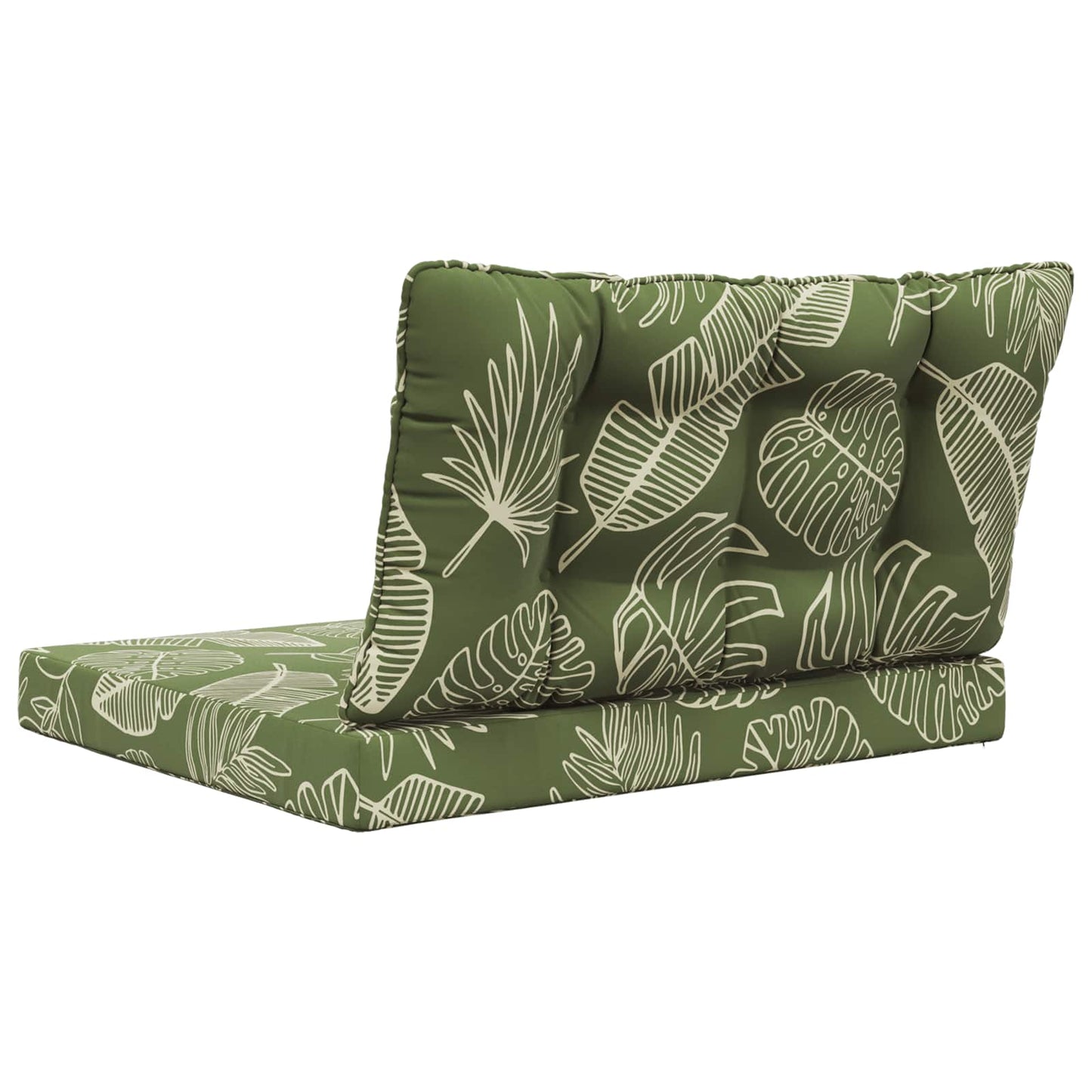 Udendørs Sofa Pude Polyester Bladdesign 80 x 68,5 x 8 cm