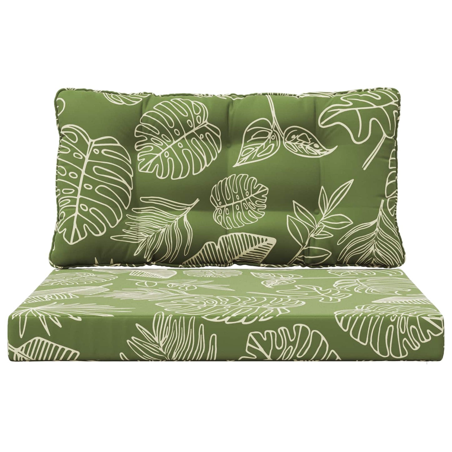 Udendørs Sofa Pude Polyester Bladdesign 80 x 68,5 x 8 cm