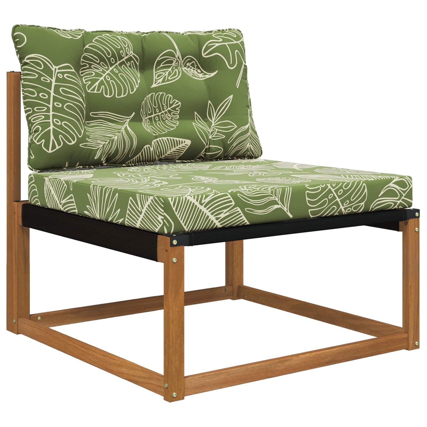 Udendørs Sofa Pude Polyester Bladdesign 80 x 68,5 x 8 cm