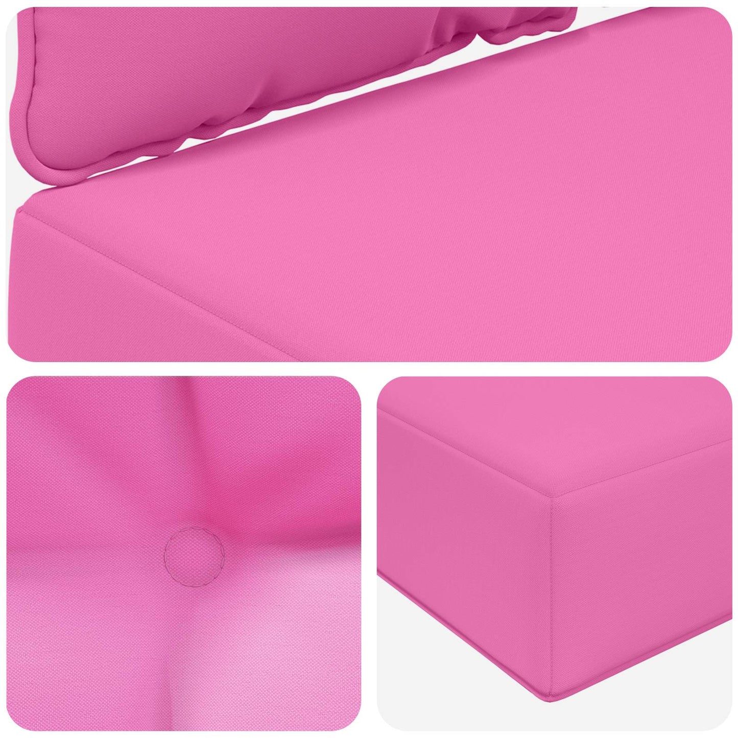 Udendørs Sofa Pude Polyester Lyserød 80 x 68,5 x 8 cm