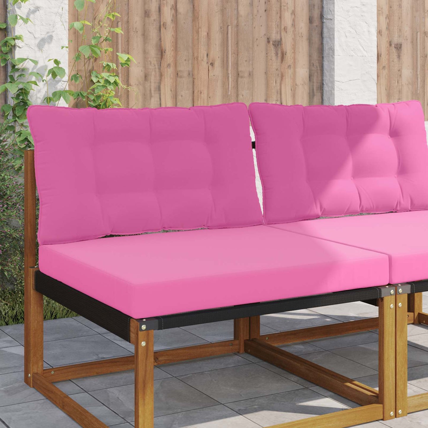Udendørs Sofa Pude Polyester Lyserød 80 x 68,5 x 8 cm