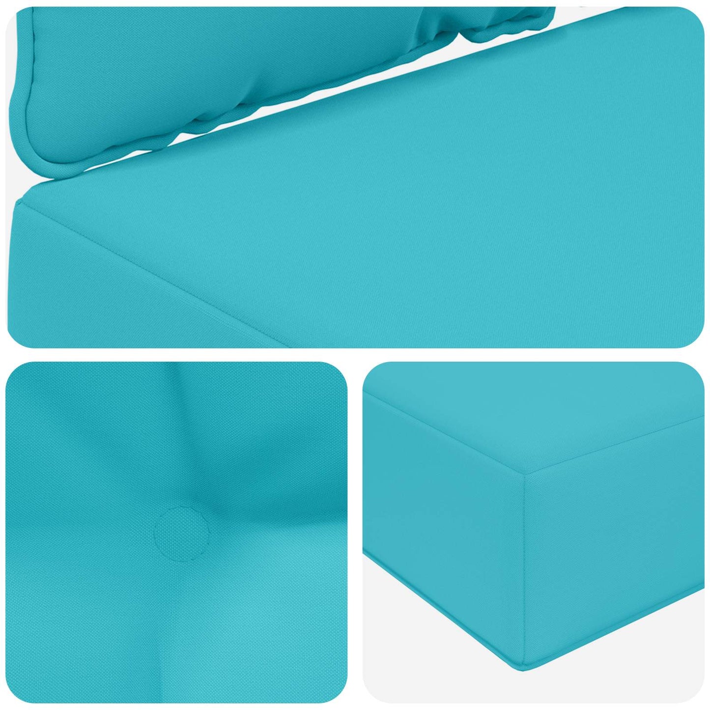 Udendørs Sofa Pude Polyester Turkis 80 x 68,5 x 8 cm