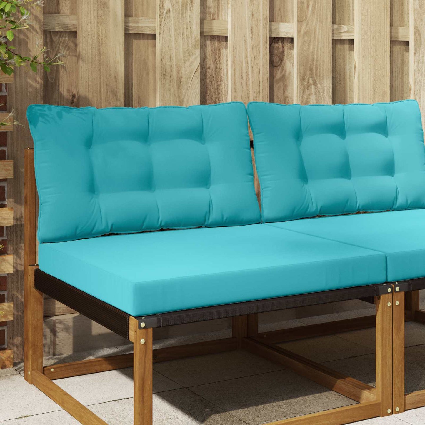 Udendørs Sofa Pude Polyester Turkis 80 x 68,5 x 8 cm