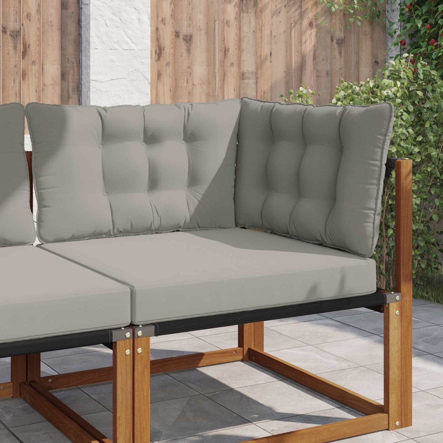 Udendørs Sofa Pude Polyester Grå 80 x 43 x 10 cm