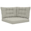 Udendørs Sofa Pude Polyester Grå 80 x 43 x 10 cm