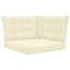Udendørs Sofa Pude Polyester Creme 80 x 43 x 10 cm