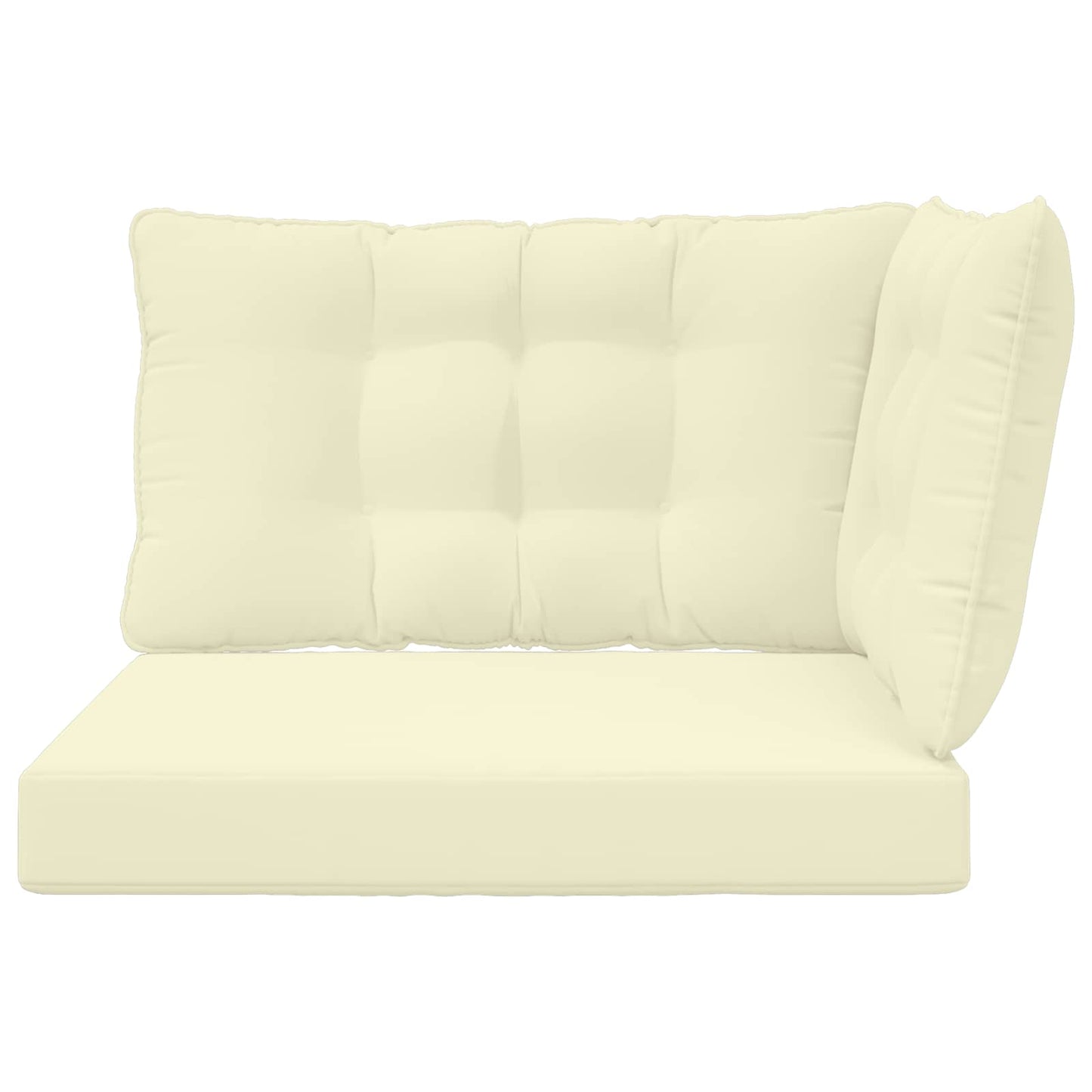 Udendørs Sofa Pude Polyester Creme 80 x 43 x 10 cm