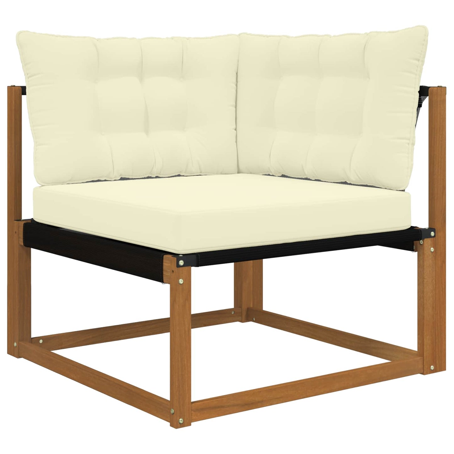 Udendørs Sofa Pude Polyester Creme 80 x 43 x 10 cm
