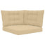 Udendørs Sofa Pude Polyester Beige 80 x 43 x 10 cm