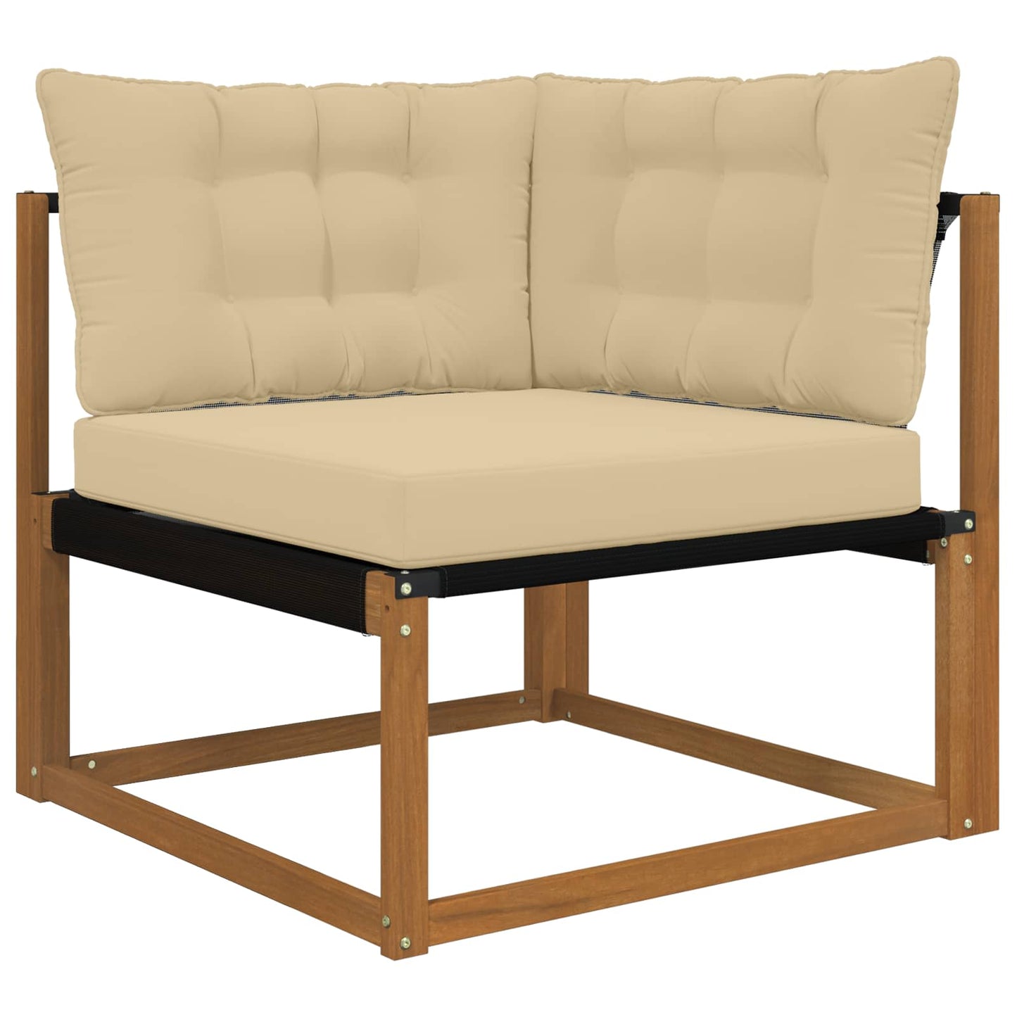 Udendørs Sofa Pude Polyester Beige 80 x 43 x 10 cm
