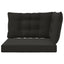Udendørs Sofa Pude Polyester Sort 80 x 43 x 10 cm