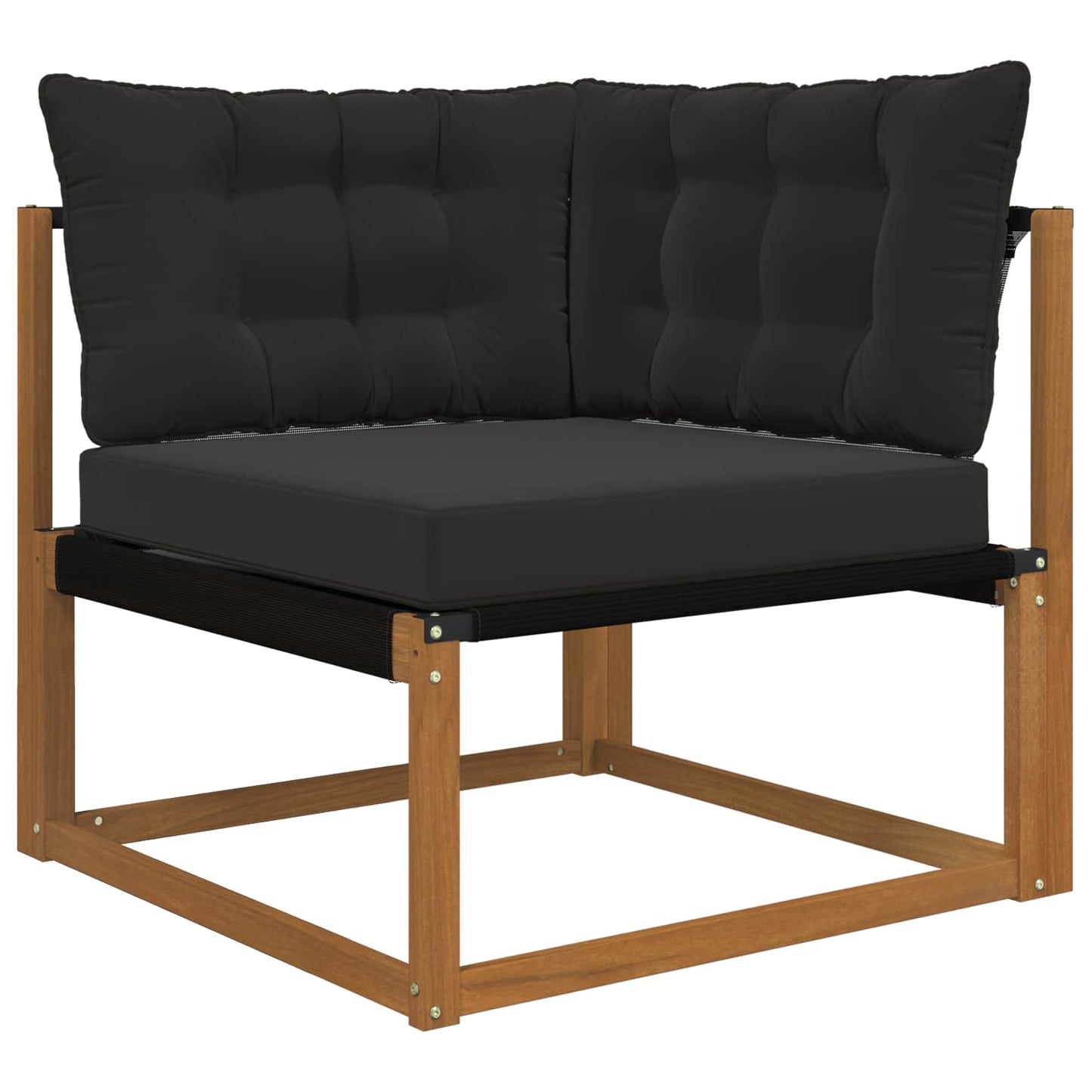 Udendørs Sofa Pude Polyester Sort 80 x 43 x 10 cm