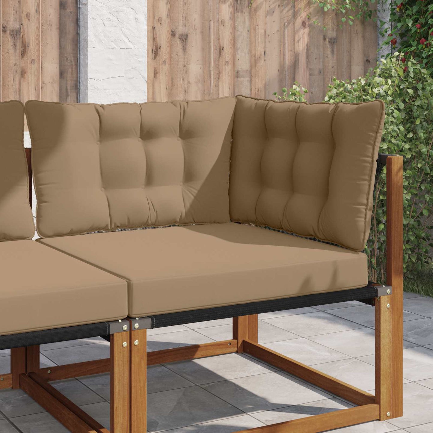 Udendørs Sofa Pude Polyester Gråbrun 80 x 43 x 10 cm
