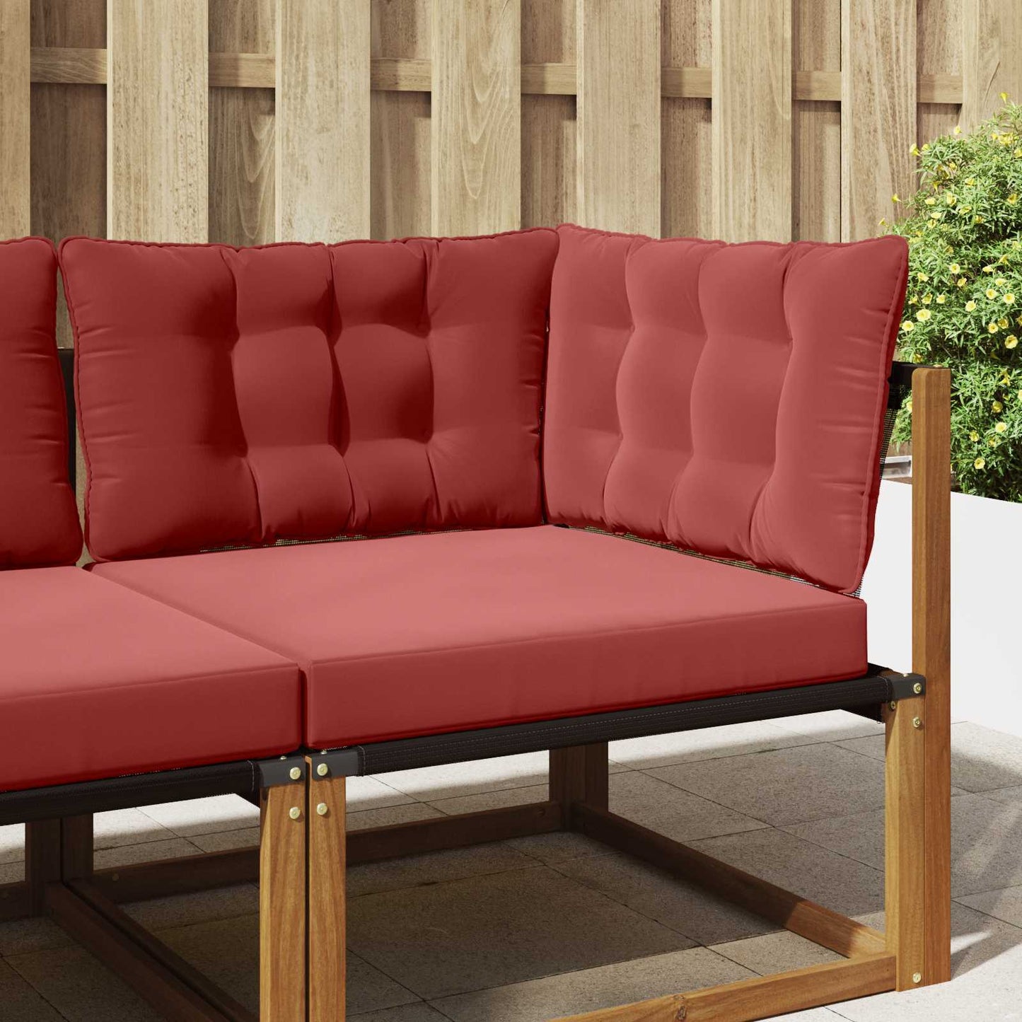 Udendørs Sofa Pude Polyester Vinrød 80 x 43 x 10 cm