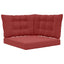 Udendørs Sofa Pude Polyester Vinrød 80 x 43 x 10 cm