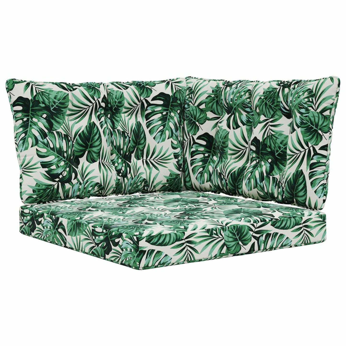 Udendørs Sofa Pude Polyester Bladmønster 80 x 43 x 10 cm