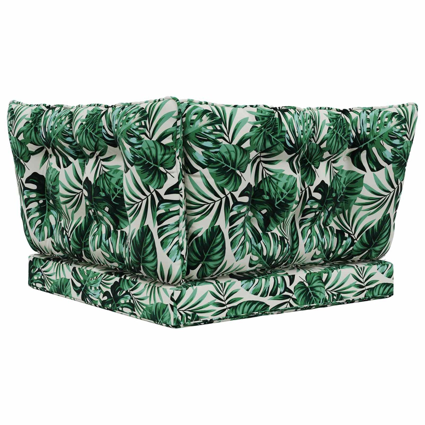Udendørs Sofa Pude Polyester Bladmønster 80 x 43 x 10 cm
