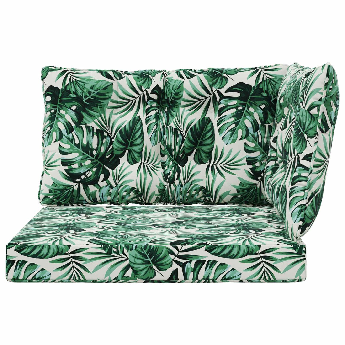 Udendørs Sofa Pude Polyester Bladmønster 80 x 43 x 10 cm