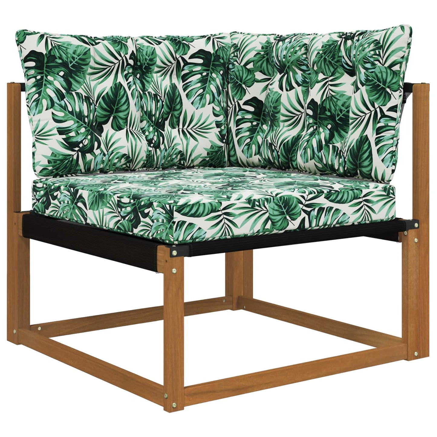 Udendørs Sofa Pude Polyester Bladmønster 80 x 43 x 10 cm