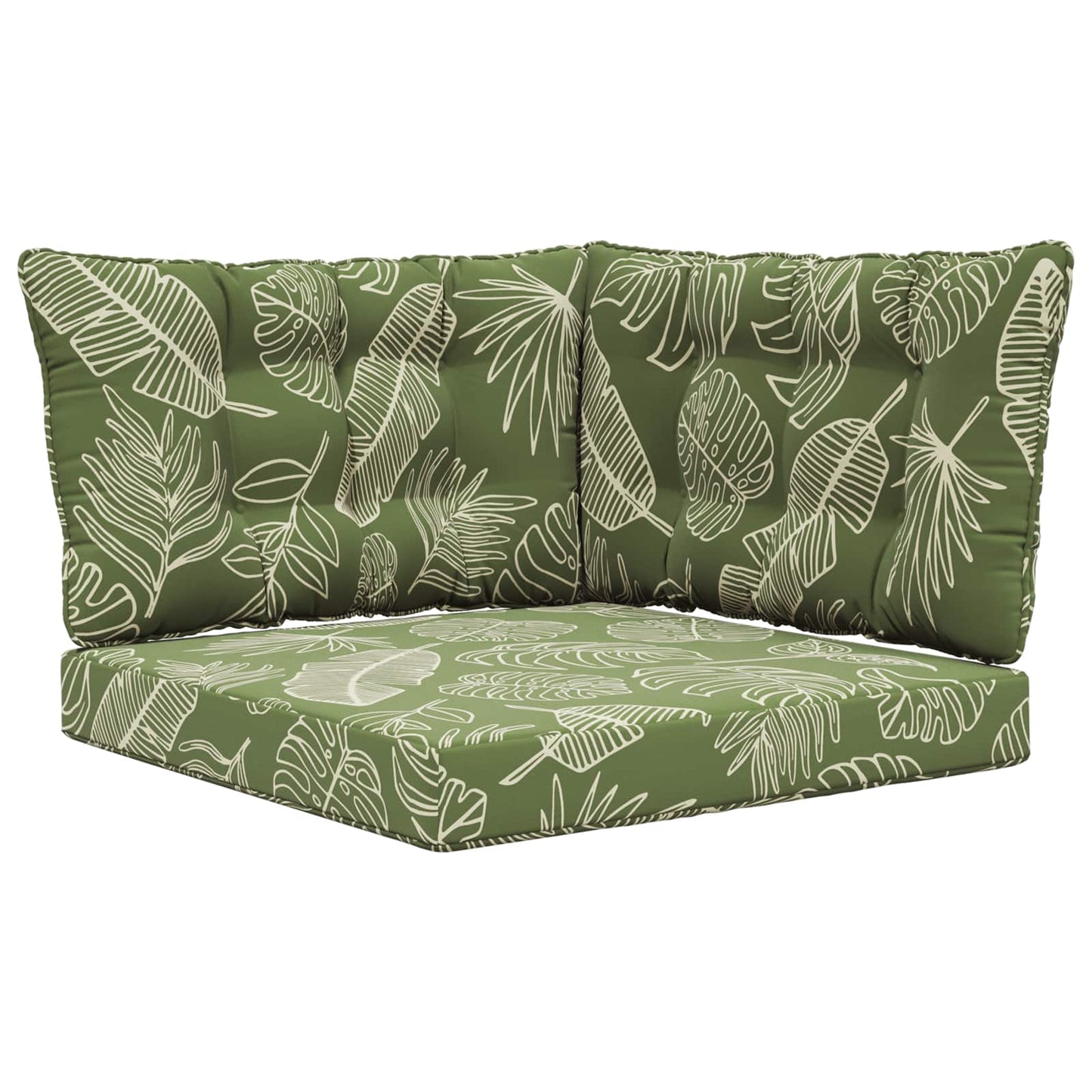 Udendørs Sofa Pude Polyester Bladdesign 80 x 43 x 10 cm